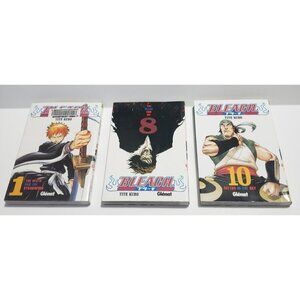 Bleach Tite Kubo Vol 1,8,10 Anime Books - Lot of 3 - Spanish Version